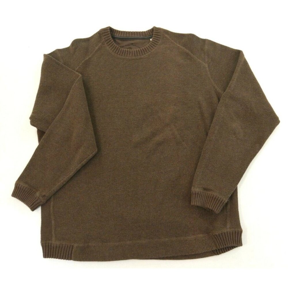 Tommy Bahama  Brown 100% Cotton Crewneck Pullover Sweater Mens Size Large